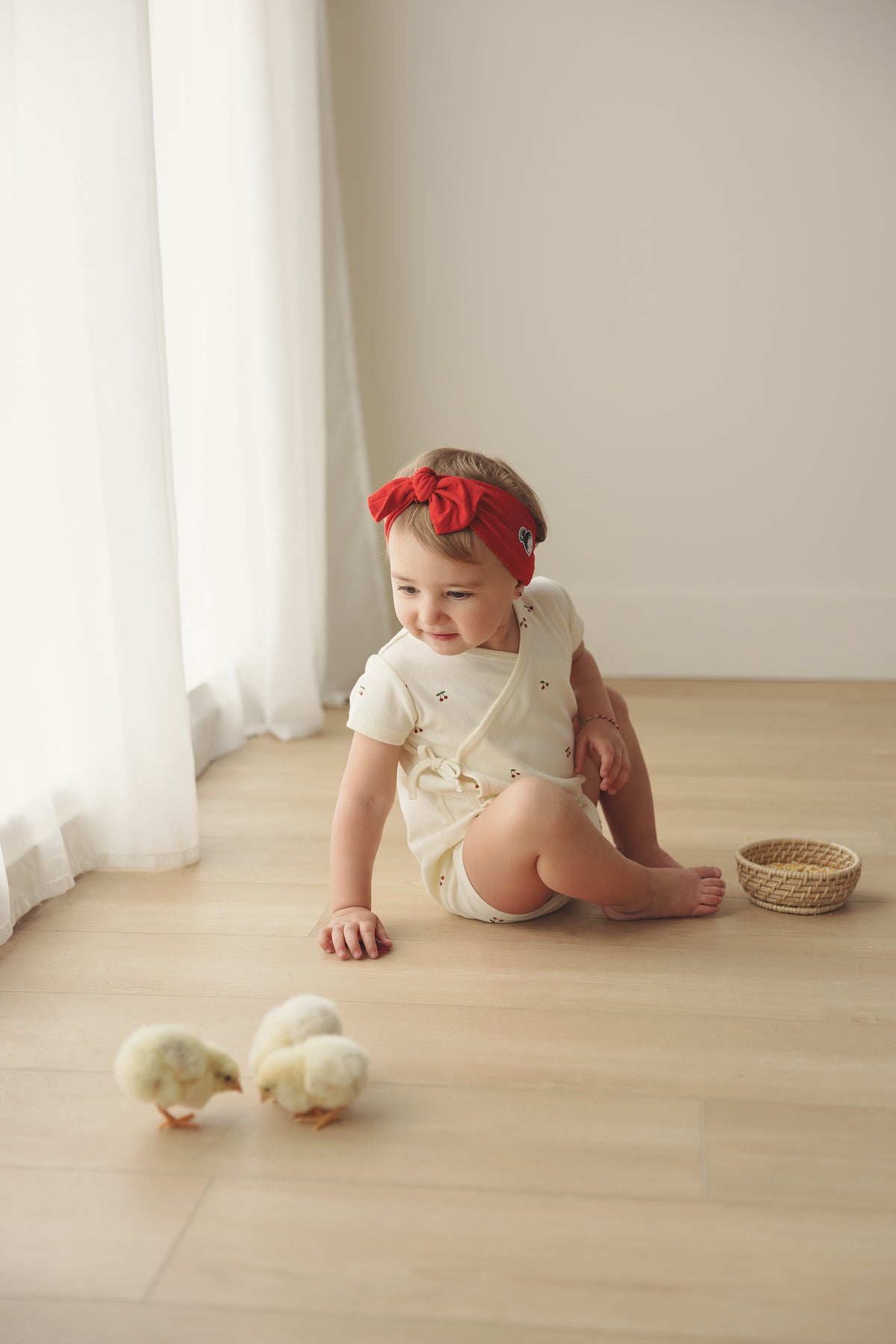 Lilette Scattered Cherry Romper
