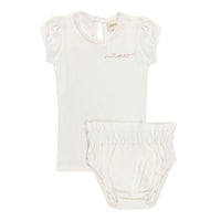 Elys & Co Amore Pointelle Top & Bloomers Set