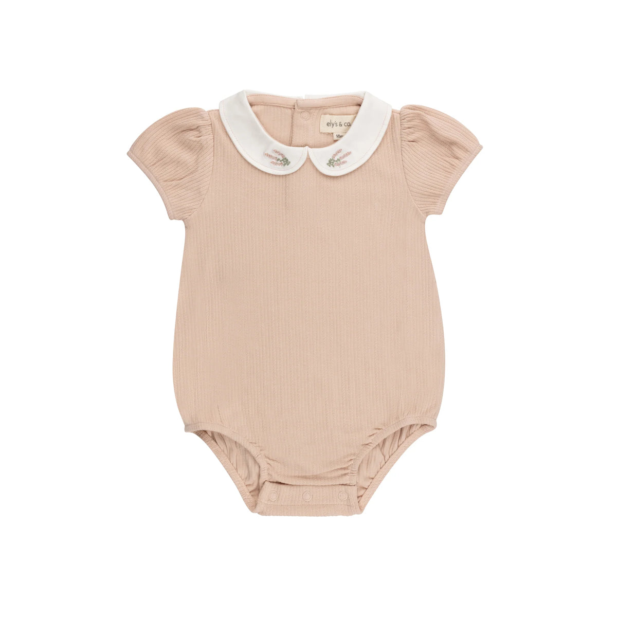 Ely's & Co Embroidered Collar Romper