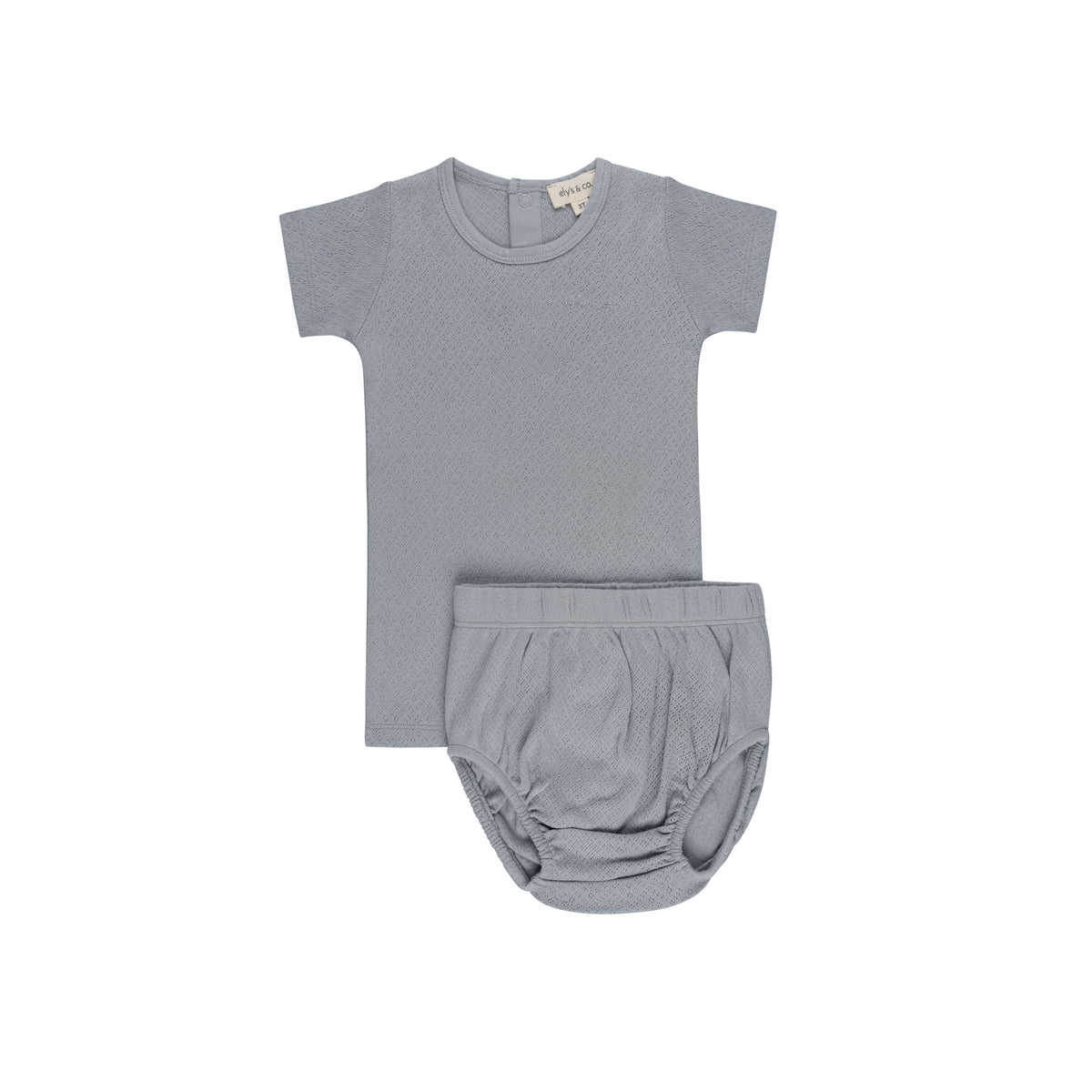 Elys & Co Amore Pointelle Top & Bloomers Set