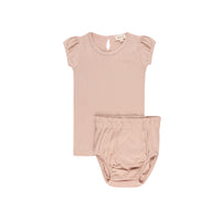 Elys & Co Amore Pointelle Top & Bloomers Set