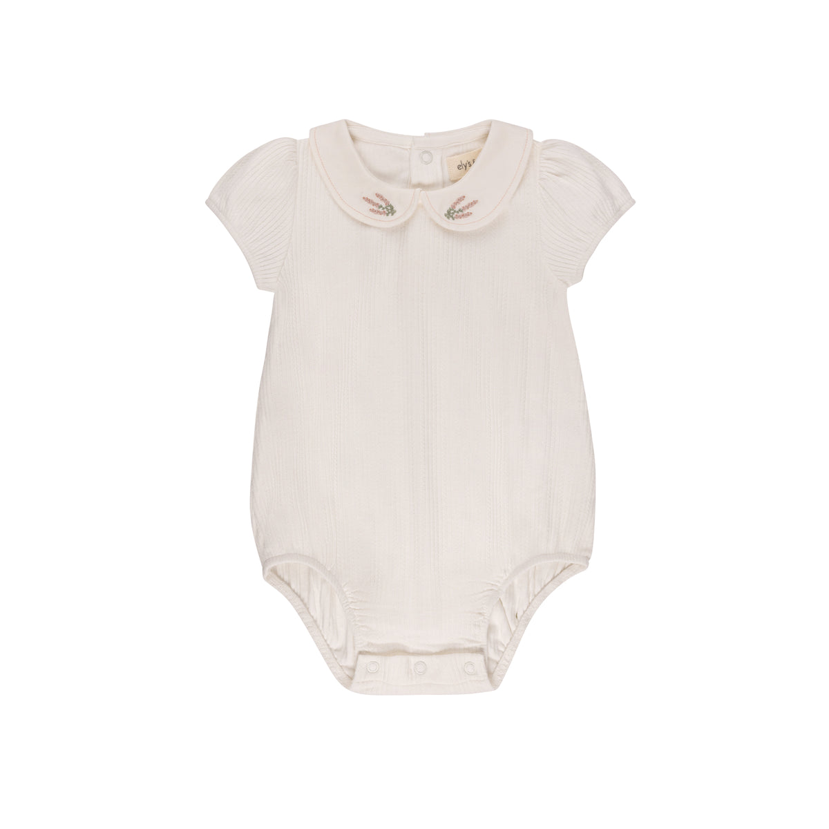 Ely's & Co Embroidered Collar Romper