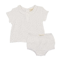 Mema Knits Gauze Collared Top & Bloomers Set