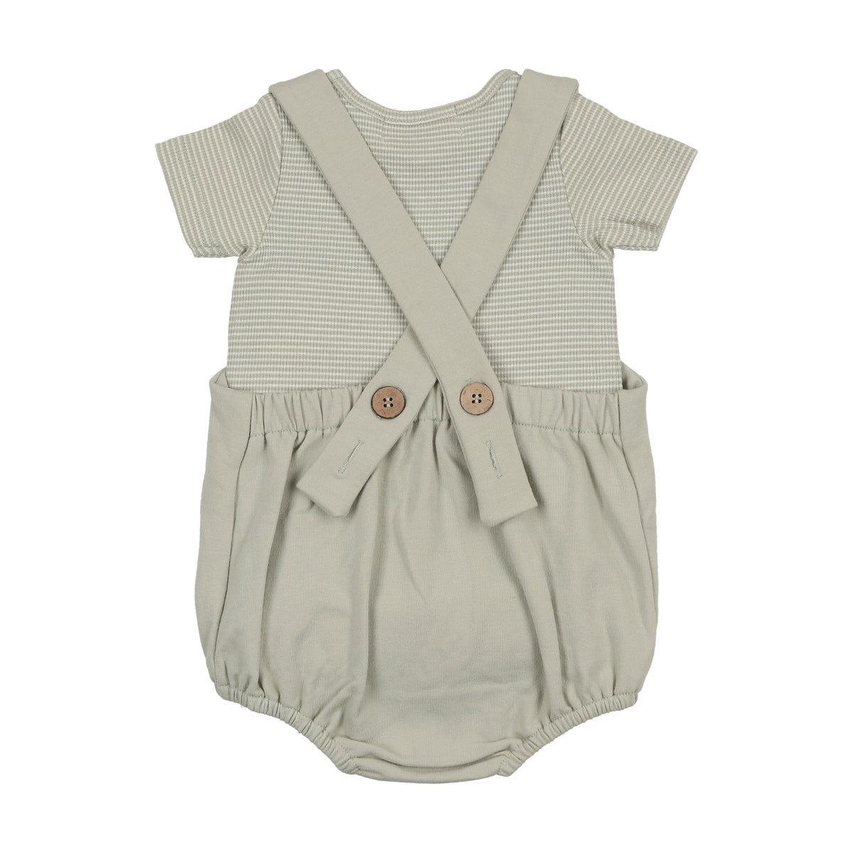 Mema Knits Striped Top & Romper Set
