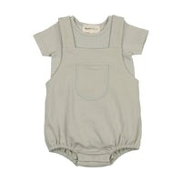 Mema Knits Striped Top & Romper Set
