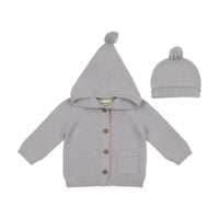 Mema Knits Hooded Knit Sweater & Beanie