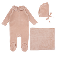 Lilette Velour Collar Layette Set