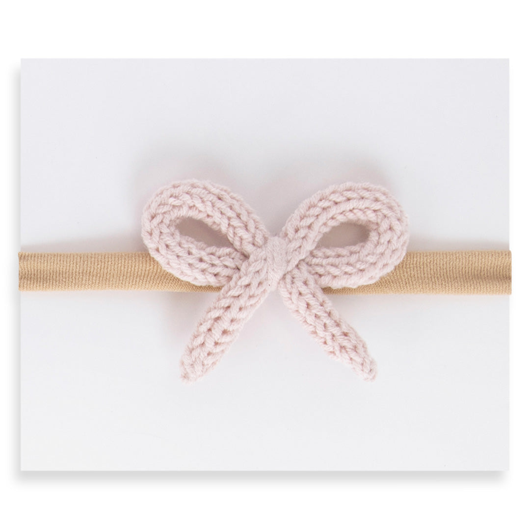 Adora Crochet Mini Headband- Pale Blush