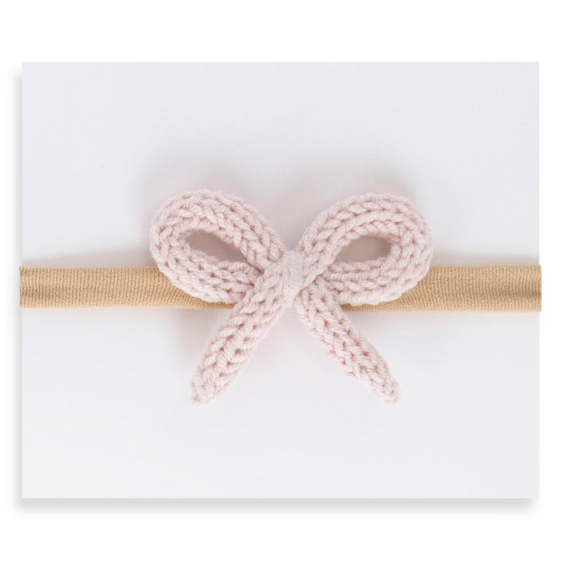 Adora Crochet Mini Headband- Pale Blush