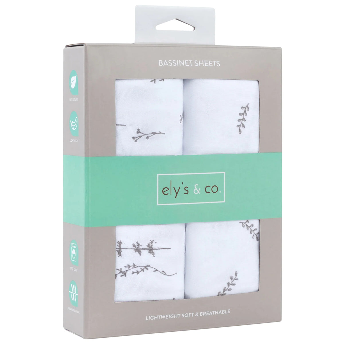 Elys & Co Forest Grey Leaf 2 Pack Sheets Set