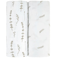 Elys & Co Forest Grey Leaf 2 Pack Sheets Set