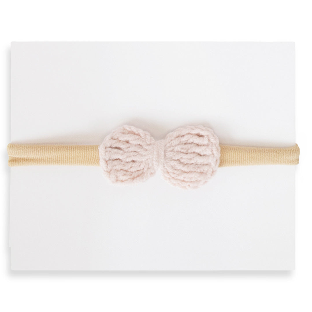 Adora Crochet Petitel Headband- Pale Blush