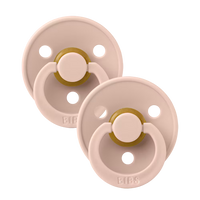 Bibs Colour Two Pack Pacifiers - Blush/Blush