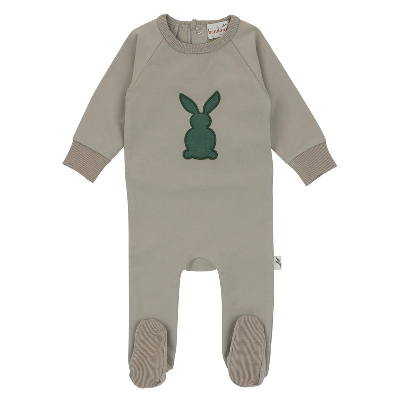 Bondoux Bunny Applique Beige Footie