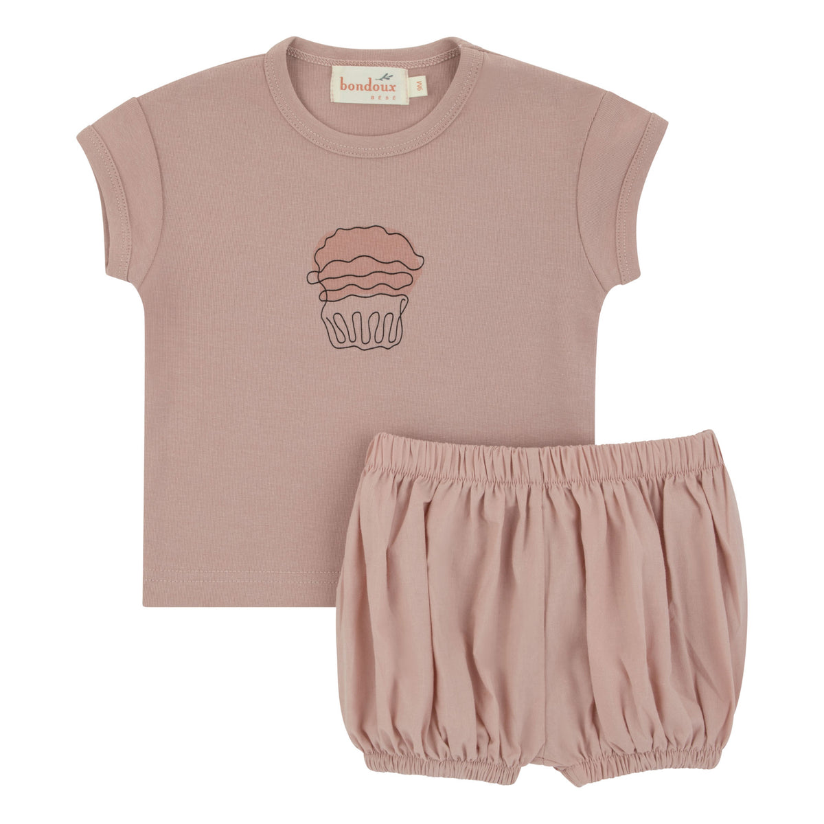 Bondoux Muffin Short Top & Bloomers Set - Girls