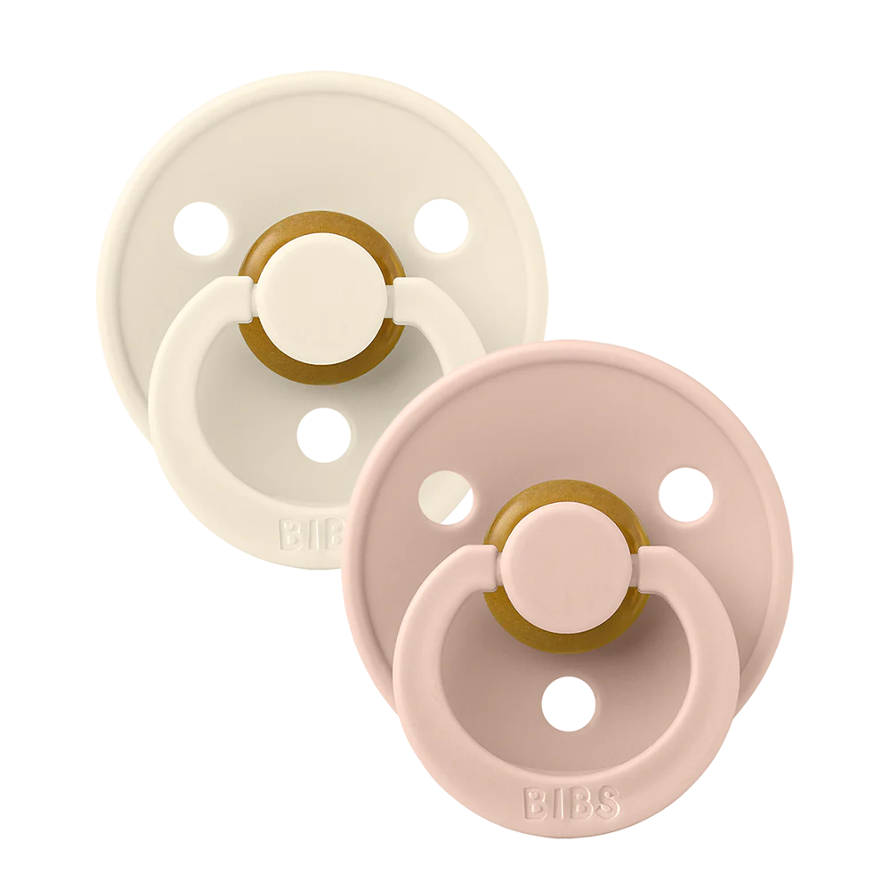 Bibs Colour Two Pack Pacifiers - Ivory/ Blush