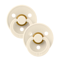 Bibs Colour Two Pack Pacifiers - Ivory/Ivory