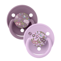 Bibs Delux 2 Pack Pacifiers - Camomile lawn mauve mix
