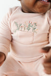 Elys & Co Velour Pocket Full of Flowers Layette Set