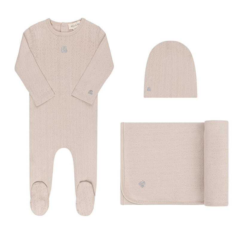 Elys & Co Squiggle Pointelle Layette Set