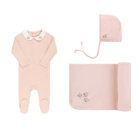 Elys & Co Jersey Cotton Embroidered Collar layette Set