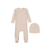 Coco Blanc Wide Ribbed Footie & Hat