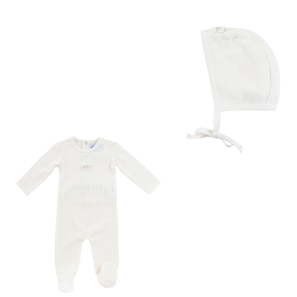 Kipp Pointelle Footie & Hat