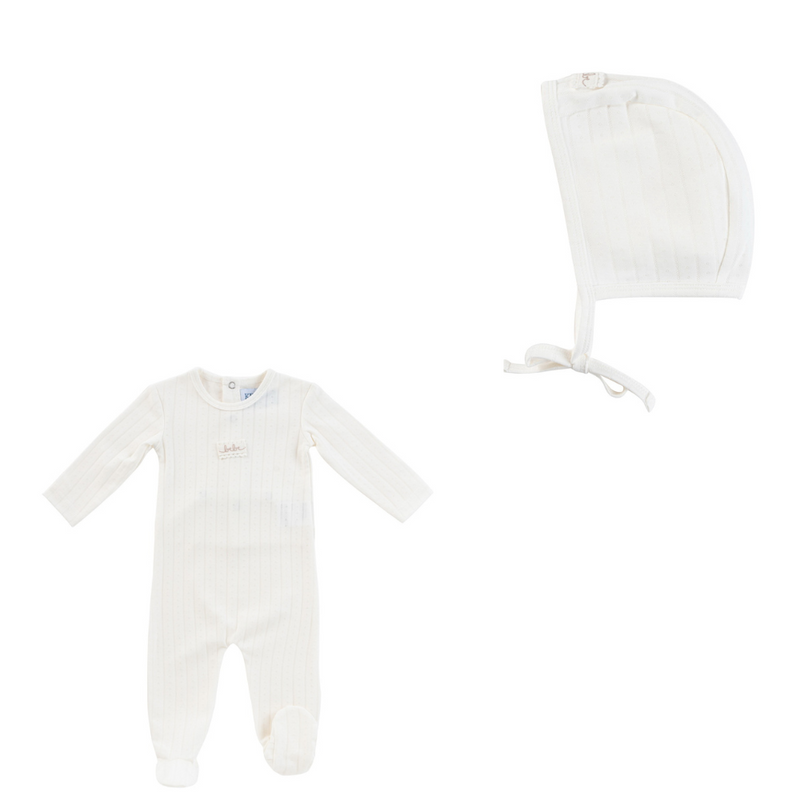 Kipp Pointelle Footie & Hat