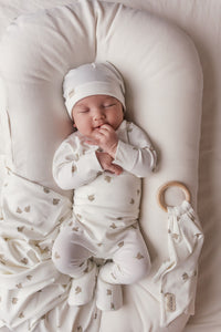 Marmar Printed Rubello Footie & Beanie - Peace