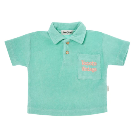 Tocoto Vintage Plain Terry Polo Shirt & Shorts