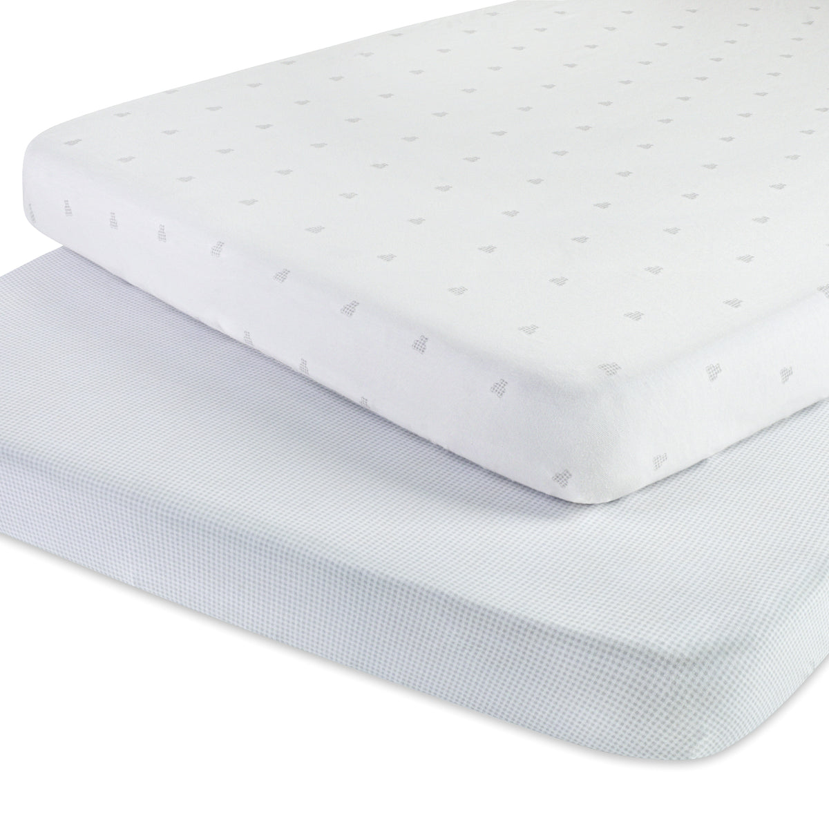 Elys & Co Gingham Bear 2 Pack Sheets - Blue