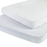 Elys & Co Gingham Bear 2 Pack Sheets - Blue
