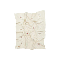 INIMINI Embroidered flower box blanket