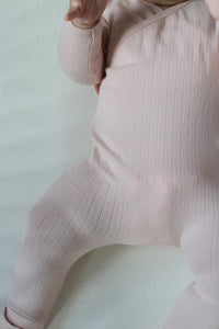 Little Threads Pointelle Wrap Footie - Pink