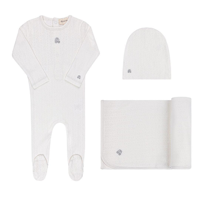 Elys & Co Squiggle Pointelle Layette Set