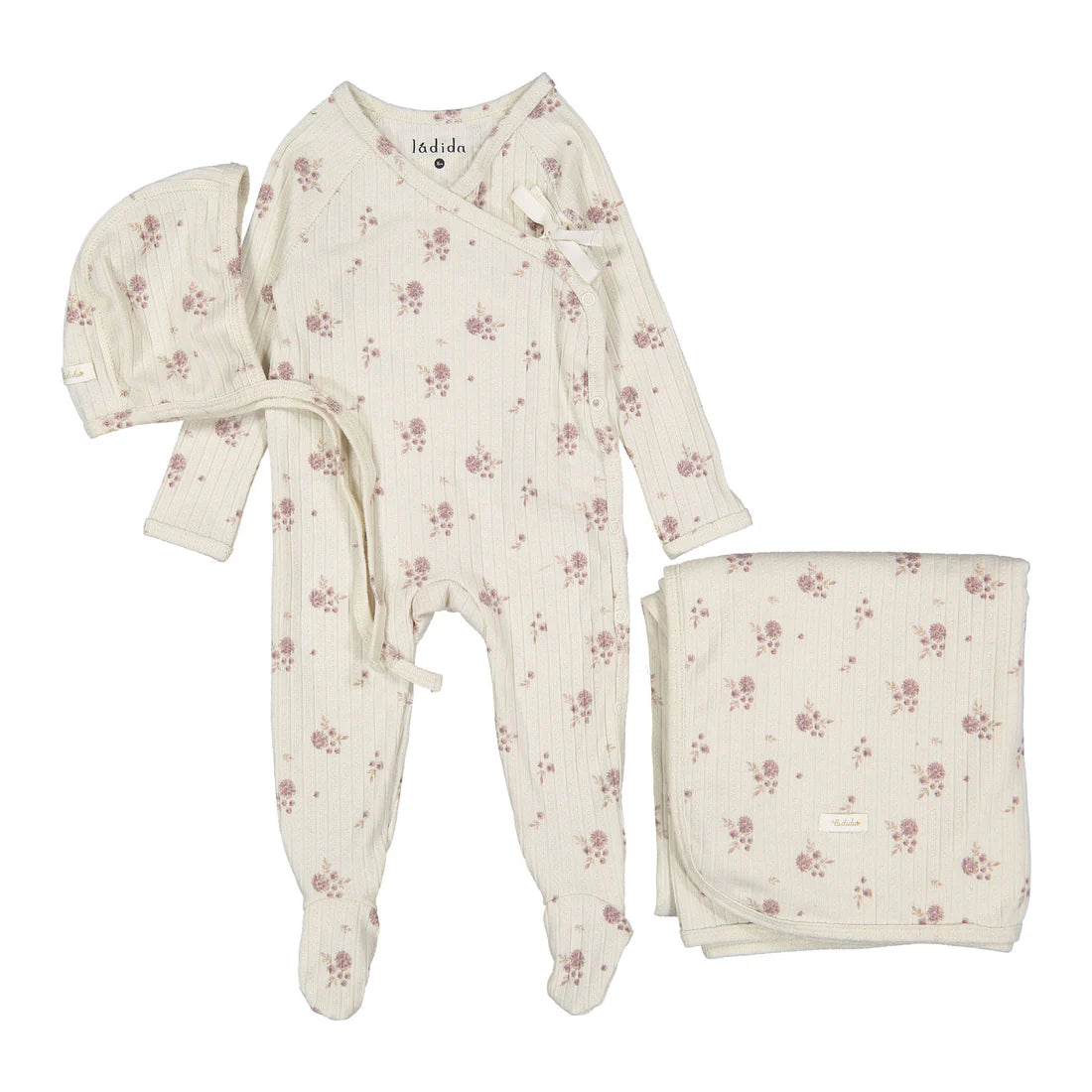Ladida Watercolor Printed Layette Set - Pink