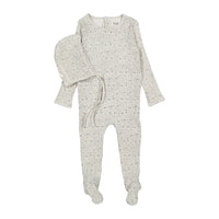 Ladida Teal Liana Print Footie & Bonnet