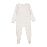 Ladida Damask Print Footie - Rose