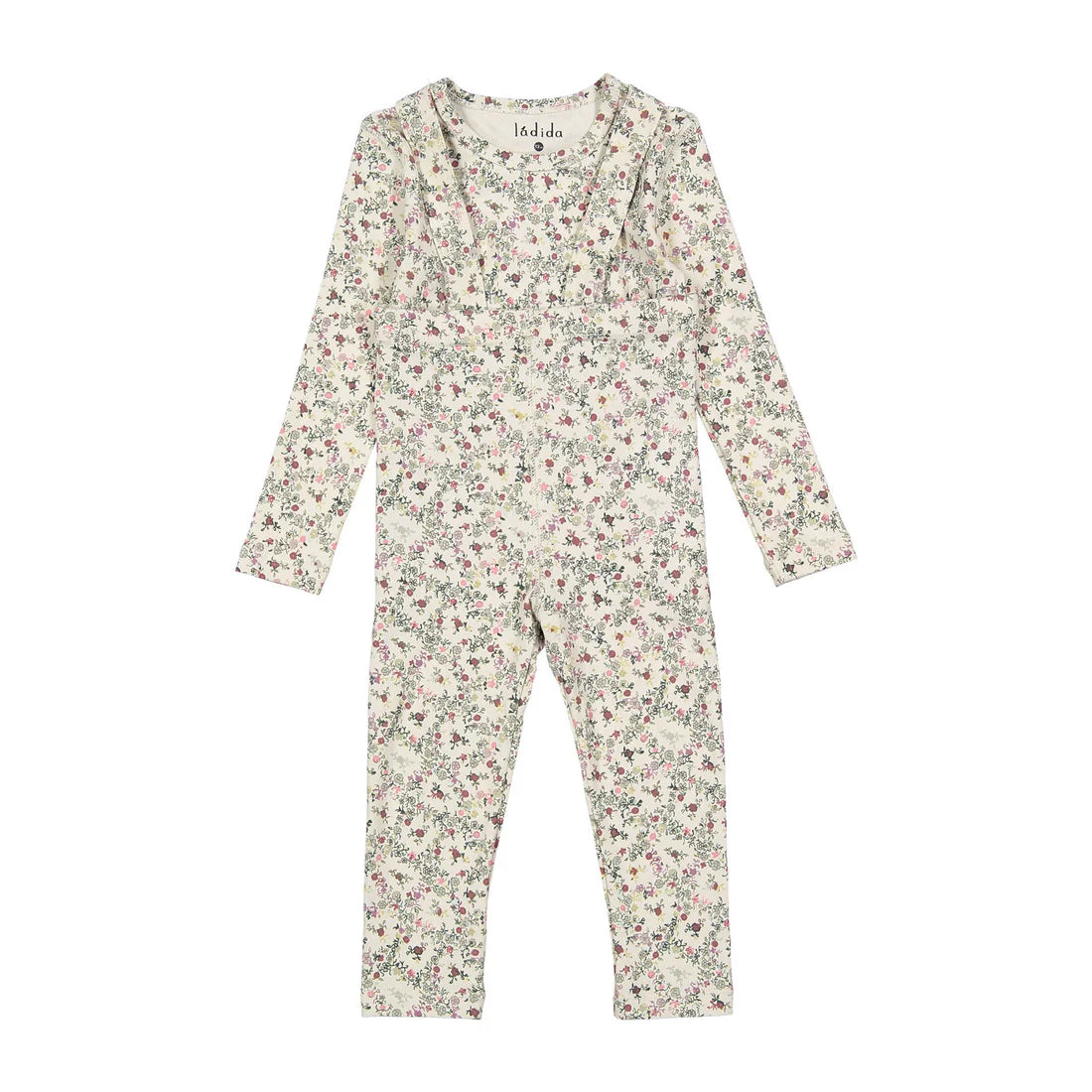 Ladida Circle Floral Print Top & Suspender