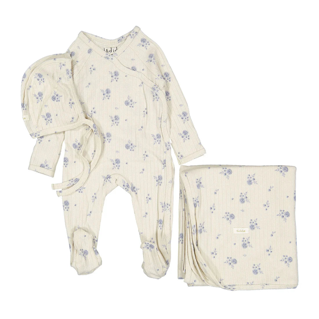 Ladida Watercolor Printed Layette Set - Blue