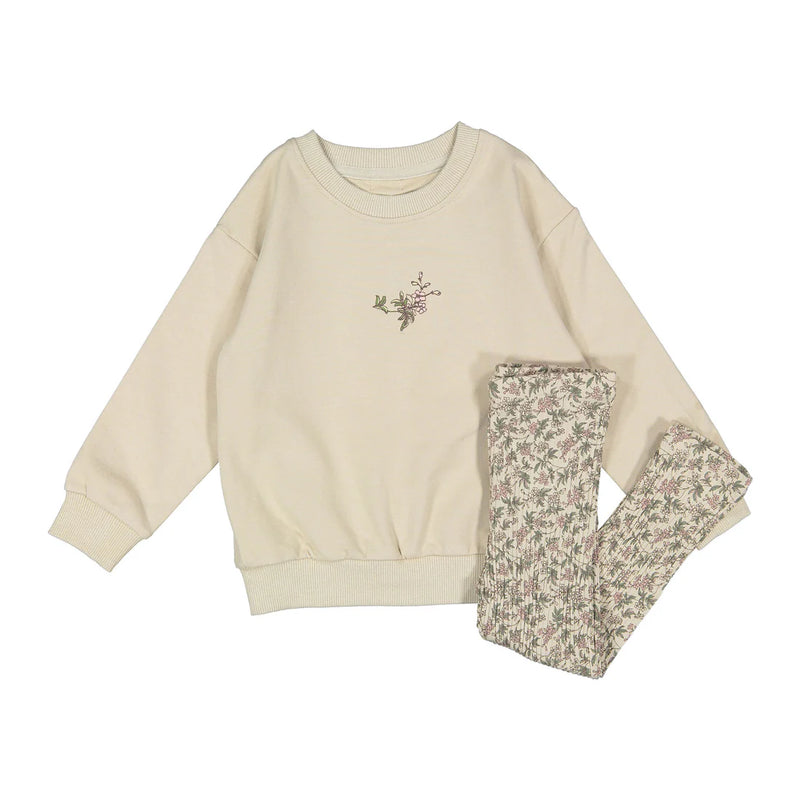 Ladida Mauve Garden Print Sweater & Leggings