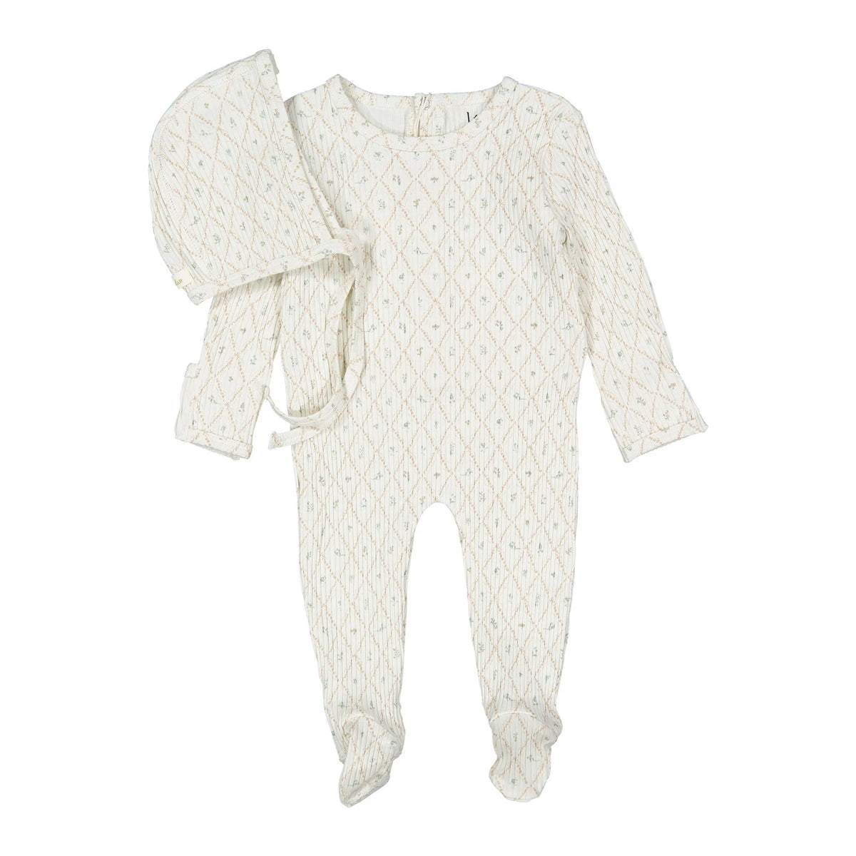 Ladida Mauve Fairytale Footie & Bonnet