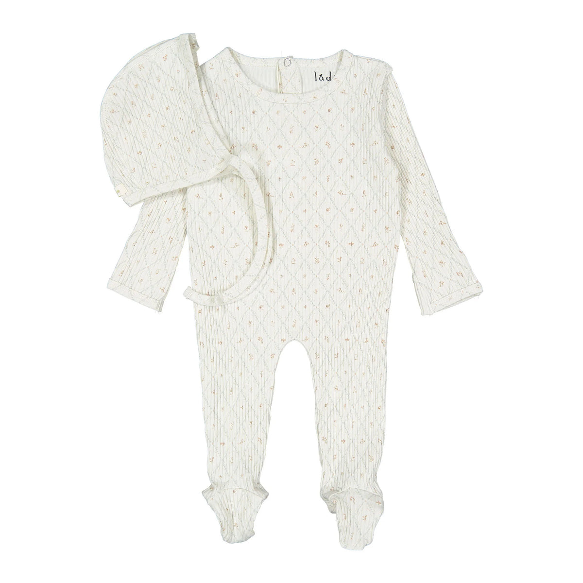 Ladida Taupe Fairytale Footie & Bonnet