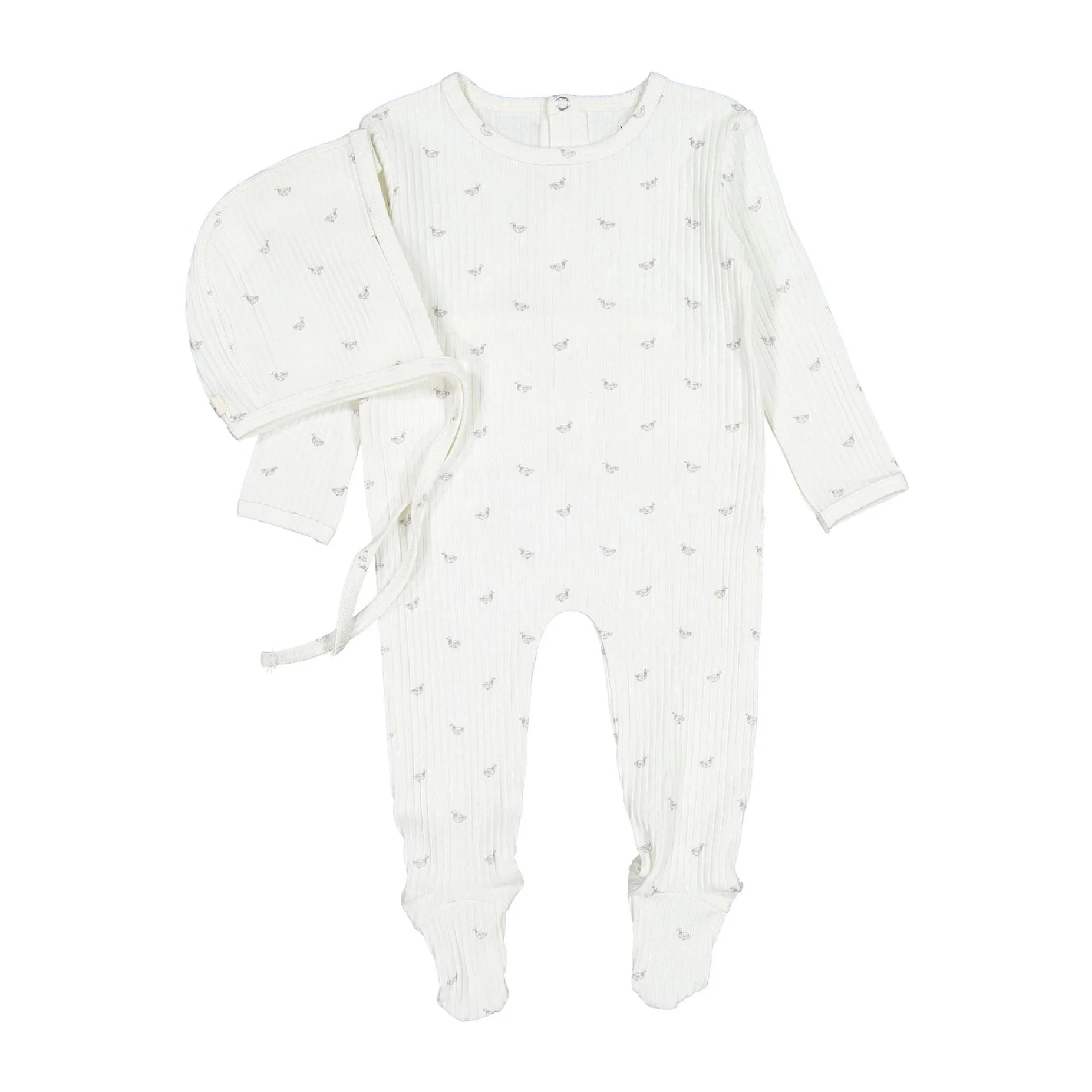 Ladida Blue Duckling Footie & Bonnet