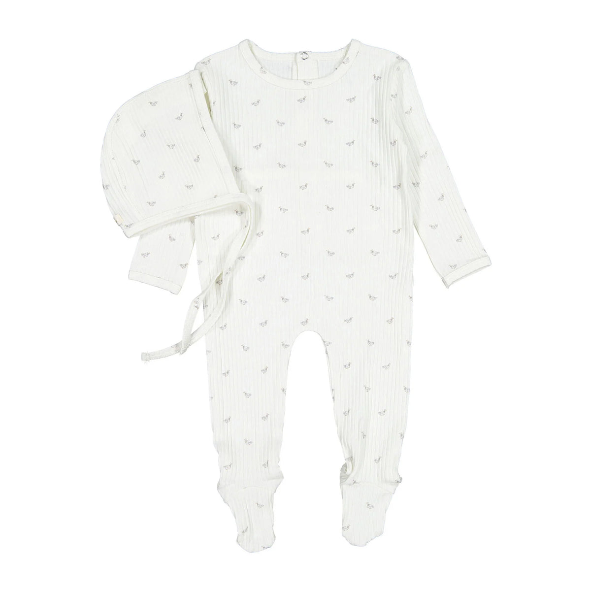 Ladida Blue Duckling Footie & Bonnet