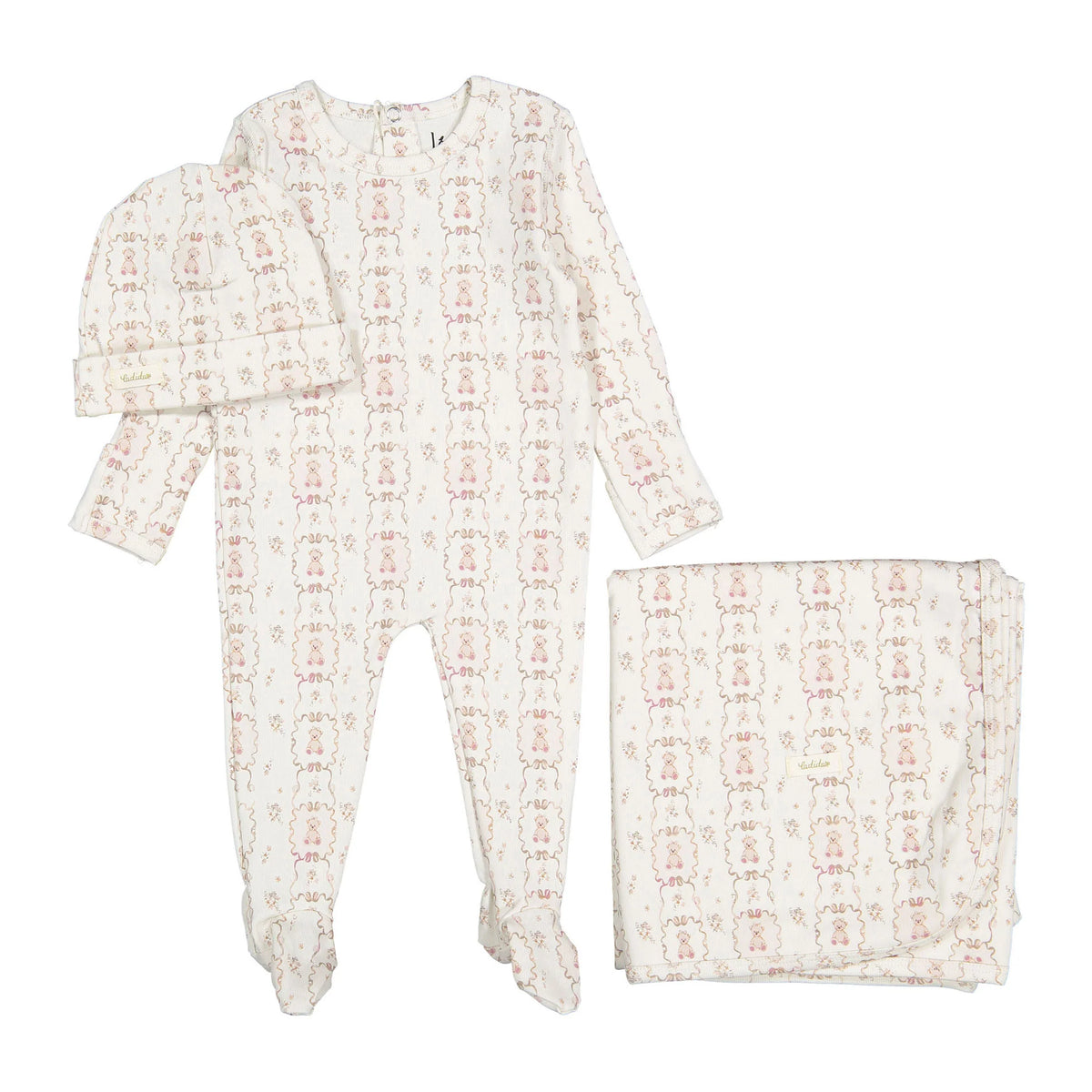 Ladida Mauve Teddy Layette Set