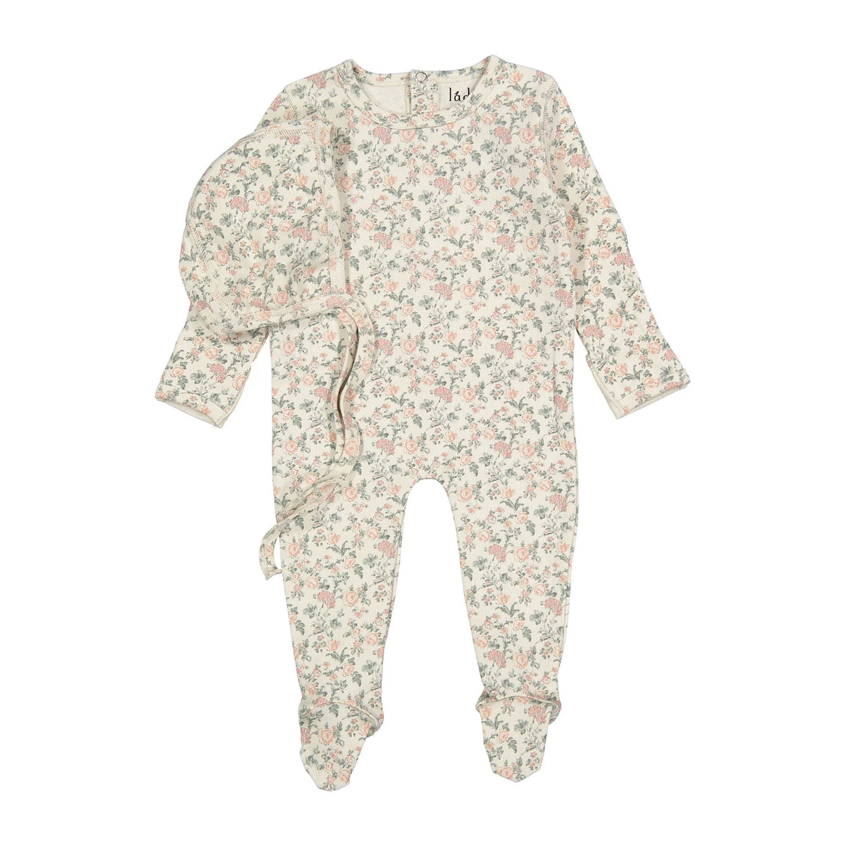 Ladida Pink Garden Footie & Bonnet