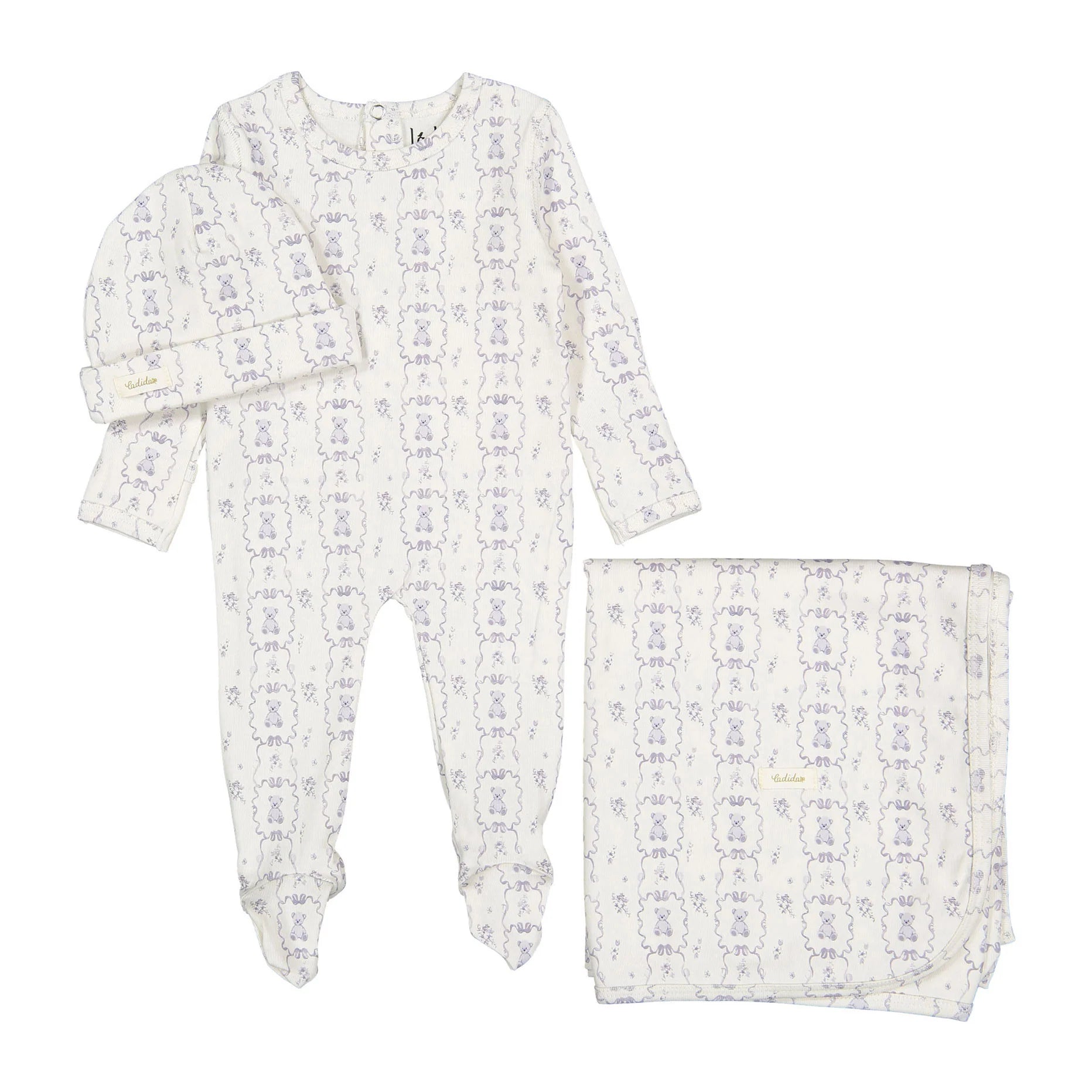 Ladida Blue Teddy Layette Set