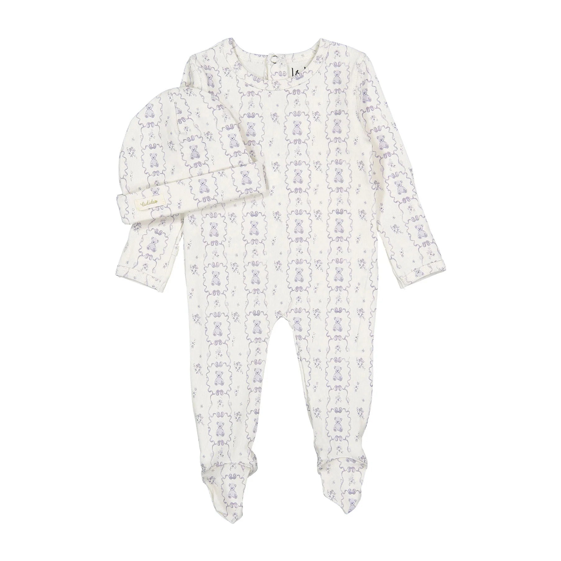 Ladida Blue Teddy Footie & Hat