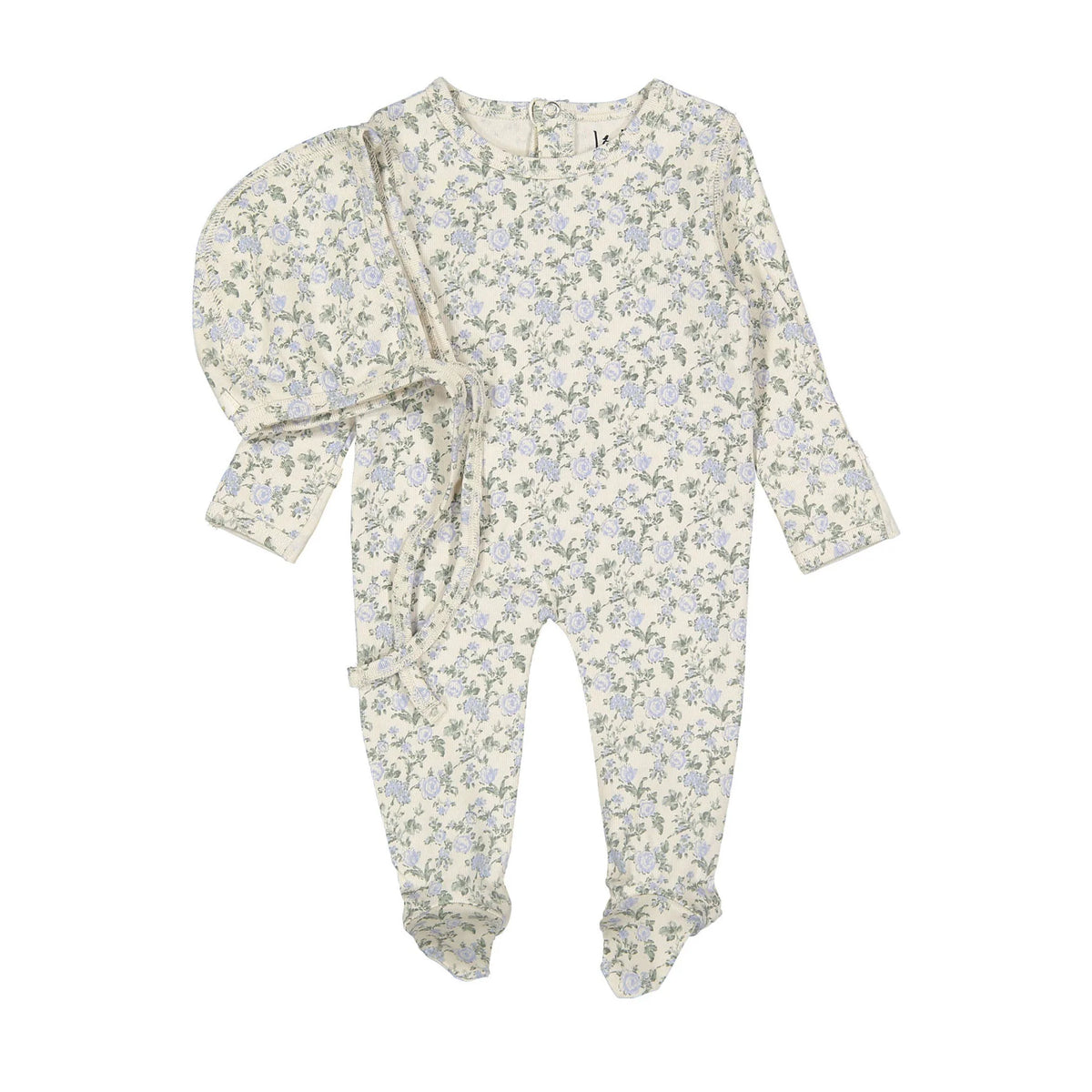 Ladida Blue Garden Footie & Bonnet